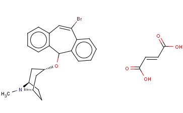 10-BROMO-5-(3-ALPHA-TROPANYLOXY)-5H-DIBENZO(A,D)CYCLOHEPTENE HYDROGEN FUMARATE