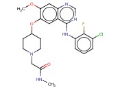 4-(3-氯-2-<span class='lighter'>氟</span><span class='lighter'>苯胺</span>基)-7-甲氧基-6-[[1-(N-甲基氨基甲酰甲基)哌啶-4-基]氧基]喹唑啉