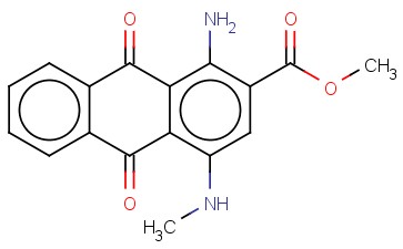 <span class='lighter'>1-AMINO-4-METHYLAMINO-9,10-DIOXO-9,10-DIHYDROANTHRACENE-2-CARBOXYLIC</span> ACID METHYL <span class='lighter'>ESTER</span>