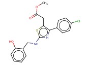 <span class='lighter'>甲基</span> {4-(4-氯苯基)-2-[(2-羟基苯<span class='lighter'>甲基</span>)氨基]-1,3-<span class='lighter'>噻唑</span>-5-基}乙酸酯