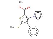 5-(甲硫<span class='lighter'>基</span>)-4-苯基-3-(1H-吡咯-1-<span class='lighter'>基</span>)-2-<span class='lighter'>噻吩</span>甲酸甲酯