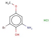<span class='lighter'>苯酚</span>,2-氨基-6-<span class='lighter'>溴</span>-4-<span class='lighter'>甲</span><span class='lighter'>氧基</span>-, 盐酸 (1:1)