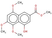<span class='lighter'>4-HYDROXY-5,6,8-TRIMETHOXY-2-NAPHTHALENECARBOXYLIC</span> ACID METHYL <span class='lighter'>ESTER</span>