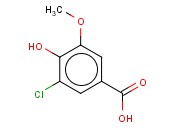 <span class='lighter'>5-CHLORO-4-HYDROXY-3-METHOXYBENZOIC</span> ACID