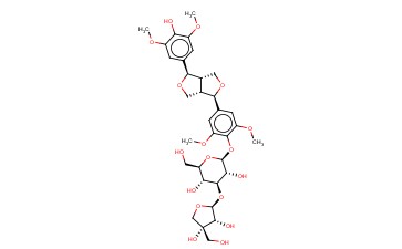 (-)-<span class='lighter'>丁香</span>树脂酚-4-O-β-D-呋喃芹糖基-(1→2)-β-D-吡喃葡萄糖苷