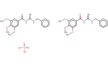 BENZAMIDE, N-(BENZYLAMIDINO)-3,4,5-TRIMETHOXY-, SULFATE (2:1)