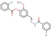 4-(2-(3-BROMOBENZOYL)CARBOHYDRAZONOYL)-2-METHOXYPHENYL <span class='lighter'>2-CHLOROBENZOATE</span>