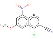 <span class='lighter'>3-QUINOLINECARBONITRILE</span>, 4-CHLORO-6-METHOXY-8-NITRO-