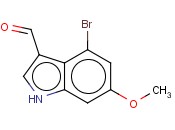 4-BROMO-6-<span class='lighter'>METHOXYINDOLE-3-CARBOXALDEHYDE</span>