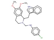 4-<span class='lighter'>氯</span>-N-{[1-(1H-<span class='lighter'>吲哚</span>-3-基甲基)-6,7-二甲氧基-3,4-二氢异喹啉-2(1H)-基]甲基}苯胺