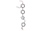 5-[[5-(2',4'-DIMETHOXY[1,1'-BIPHENYL]-4-YL)-1H-PYRAZOL-3-YL]AMINO]-<span class='lighter'>2-PYRIDINECARBOXALDEHYDE</span>