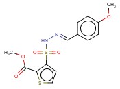 2-THIOPHENECARBOXYLIC ACID, 3-((((4-METHOXYPHENYL)METHYLENE)HYDRAZINO) SULFONYL)-, METHYL ESTER