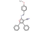 2-((4-METHOXYBENZYLIDENE)AMINO)-4,5-<span class='lighter'>DIPHENYL</span>-3-FURONITRILE