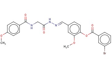 2-MEO-4-(2-(((4-METHOXYBENZOYL)AMINO)AC)CARBOHYDRAZONOYL)PHENYL 3-BROMOBENZOATE