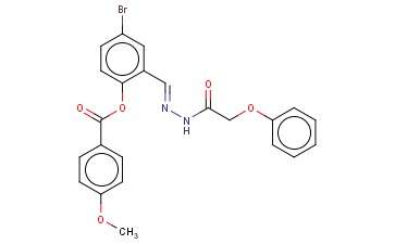 4-BROMO-2-(2-(PHENOXYACETYL)CARBOHYDRAZONOYL)PHENYL 4-METHOXYBENZOATE