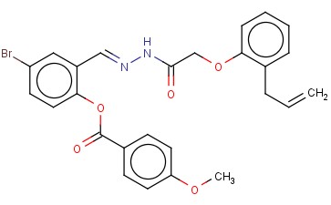 2-(2-((2-ALLYLPHENOXY)ACETYL)CARBOHYDRAZONOYL)-4-BROMOPHENYL 4-METHOXYBENZOATE