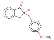 2-(4-METHOXYPHENYL)SPIRO[OXIRANE3,2'-(1'-<span class='lighter'>INDANONE</span>)]