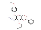 4-<span class='lighter'>甲</span><span class='lighter'>氧</span><span class='lighter'>苯基</span>3-O-烯丙基-2-<span class='lighter'>三</span>氮<span class='lighter'>基</span>-4,6-O-苯亚甲基-2-脱氧-β-D-吡喃葡萄糖苷