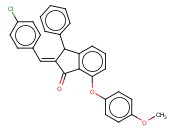 2-[(4-CHLOROPHENYL)METHYLENE]-7-(4-METHOXYPHENOXY)-3-PHENYL-1-<span class='lighter'>INDANONE</span>