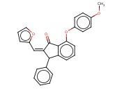 2-(2-FURYLMETHYLENE)-7-(4-METHOXYPHENOXY)-3-PHENYL-1-<span class='lighter'>INDANONE</span>