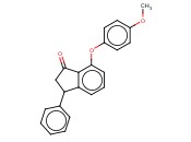 7-(4-METHOXYPHENOXY)-3-PHENYL-1-<span class='lighter'>INDANONE</span>