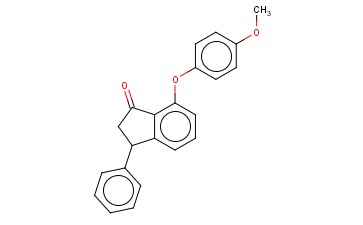 7-(4-METHOXYPHENOXY)-3-PHENYL-1-<span class='lighter'>INDANONE</span>
