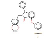 2-[(3,4-DIMETHOXYPHENYL)METHYLENE]-3-PHENYL-7-[3-(TRIFLUOROMETHYL)PHENOXY]-1-<span class='lighter'>INDANONE</span>