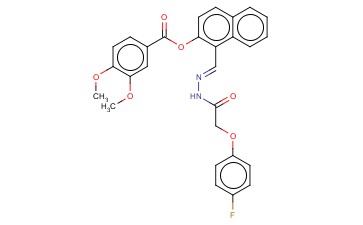 1-(2-((4-FLUOROPHENOXY)ACETYL)CARBOHYDRAZONOYL)-2-NAPHTHYL 3,4-DIMETHOXYBENZOATE