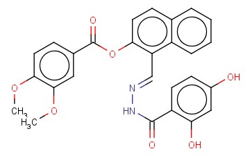 1-(2-(2,4-DIHYDROXYBENZOYL)CARBOHYDRAZONOYL)-2-NAPHTHYL 3,4-DIMETHOXYBENZOATE