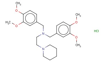 PIPERIDINE, 1-(2-(DIVERATRYLAMINO)ETHYL)-, MONOHYDROCHLORIDE
