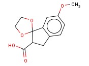 2-CARBOXY-6-METHOXY-1-<span class='lighter'>INDANONE</span> ETHYLENE KETAL