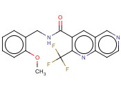 N-(<span class='lighter'>2-METHOXYBENZYL</span>)-2-(TRIFLUOROMETHYL)-1,6-NAPHTHYRIDINE-3-CARBOXAMIDE
