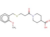 1-(3-[(<span class='lighter'>2-METHOXYBENZYL</span>)THIO]PROPANOYL)PIPERIDINE-4-CARBOXYLIC ACID