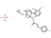 14B-(对<span class='lighter'>氯</span><span class='lighter'>肉桂</span>氨基)-7,8-二氢-N-环丙基甲基吗啡酮甲磺酸