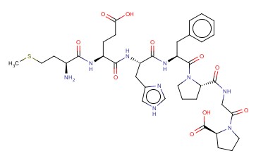 <span class='lighter'>L-</span>蛋氨酰-<span class='lighter'>L-</span>α-谷氨酰组氨酰-<span class='lighter'>L-</span>苯基丙氨酰-<span class='lighter'>L-</span>脯氨酰甘氨酰-<span class='lighter'>L-</span>脯氨酸