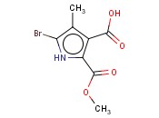 METHYL 5-BROMO-3-CARBOXY-4-<span class='lighter'>METHYLPYRROLE</span>-2-CARBOXYLATE