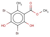 3,5-二溴-2,4-二<span class='lighter'>羟基</span>-6-甲基<span class='lighter'>苯甲酸</span><span class='lighter'>甲</span><span class='lighter'>酯</span>