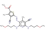 4-氰<span class='lighter'>基</span>-5-[[5-氰<span class='lighter'>基</span>-2,6-二[(3-甲氧基丙基)氨基]-4-<span class='lighter'>甲基</span>-3-<span class='lighter'>吡啶基</span>]偶氮]-3-<span class='lighter'>甲基</span>-2-噻吩羧酸甲酯