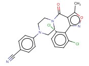 4-(4-{[3-(2,6-二<span class='lighter'>氯苯</span>基)-5-甲基异噻唑-4-基]羰基}哌嗪-1-基)苯<span class='lighter'>甲</span><span class='lighter'>腈</span>