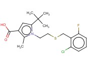 5-TERT-BUTYL-1-[2-[(2-CHLORO-6-FLUOROPHENYL)METHYLSULFANYL]ETHYL]-2-<span class='lighter'>METHYLPYRROLE</span>-3-CARBOXYLIC ACID