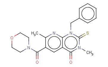 MORPHOLINE, 4-((1,2,3,4-TETRAHYDRO-3,7-DIMETHYL-4-OXO-1-(PHENYLMETHYL)-2-THIOXOPYRIDO(2,3-D)PYRIMIDIN-6-YL)CARBONYL)-