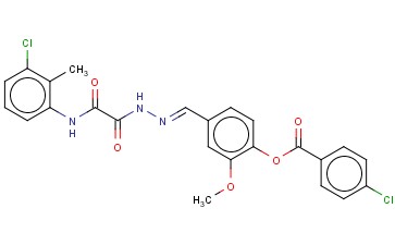 4-(2-((3-CL-2-METHYLANILINO)(OXO)AC)CARBOHYDRAZONOYL)-2-MEO-PH 4-CHLOROBENZOATE