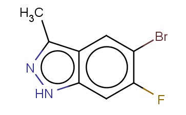 <span class='lighter'>1H-INDAZOLE</span>, <span class='lighter'>5-BROMO-6-FLUORO-3-METHYL-</span>