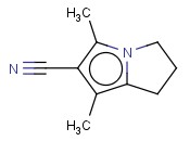 <span class='lighter'>2,3-DIHYDRO-5,7-DIMETHYL-1H-PYRROLIZINE-6-CARBONITRILE</span>