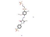 4-[4,5-二氢-4-[[2-<span class='lighter'>甲</span>氧基-5-甲基-4-[[2-(磺<span class='lighter'>酰</span>氧基)<span class='lighter'>乙基</span>]磺<span class='lighter'>酰</span><span class='lighter'>基</span>]<span class='lighter'>苯基</span>]偶氮]-3-甲基-5-<span class='lighter'>氧</span>代-1H-吡唑-1-<span class='lighter'>基</span>]-苯磺酸钠盐