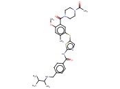 N-(5-((5-(4-乙酰<span class='lighter'>基</span>哌嗪-1-<span class='lighter'>甲</span><span class='lighter'>酰</span><span class='lighter'>基</span>)-4-<span class='lighter'>甲</span>氧基-2-甲基苯基)硫<span class='lighter'>基</span>)噻唑-2-<span class='lighter'>基</span>)-4-(((3-甲基丁烷-2-<span class='lighter'>基</span>)<span class='lighter'>氨基</span>)甲基)<span class='lighter'>苯</span>甲酰胺