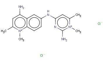 4-<span class='lighter'>氨基</span>-6-(2-<span class='lighter'>氨基</span>-1,6-二甲基-4-<span class='lighter'>嘧啶</span>基<span class='lighter'>氨基</span>)-1,2-二甲基喹啉?f 二氯化物