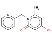 <span class='lighter'>4-HYDROXY-6-METHYL-1-PYRIDIN-2-YLMETHYL-1H-PYRIDIN-2-ONE</span>