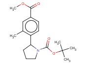 <span class='lighter'>TERT</span>-BUTYL 2-(4-(METHOXYCARBONYL)-2-METHYLPHENYL)<span class='lighter'>PYRROLIDINE</span>-1-CARBOXYLATE