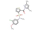 N-(3-CHLORO-4-METHOXYPHENYL)-2-[(3,5-DIMETHYL-1H-PYRAZOL-1-YL)CARBONYL]-N-METHYLTHIOPHENE-3-SULFONAMIDE